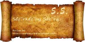 Sárkány Sára névjegykártya